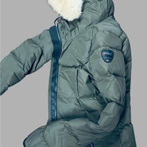 Pajar Green Long Puffer Parka
